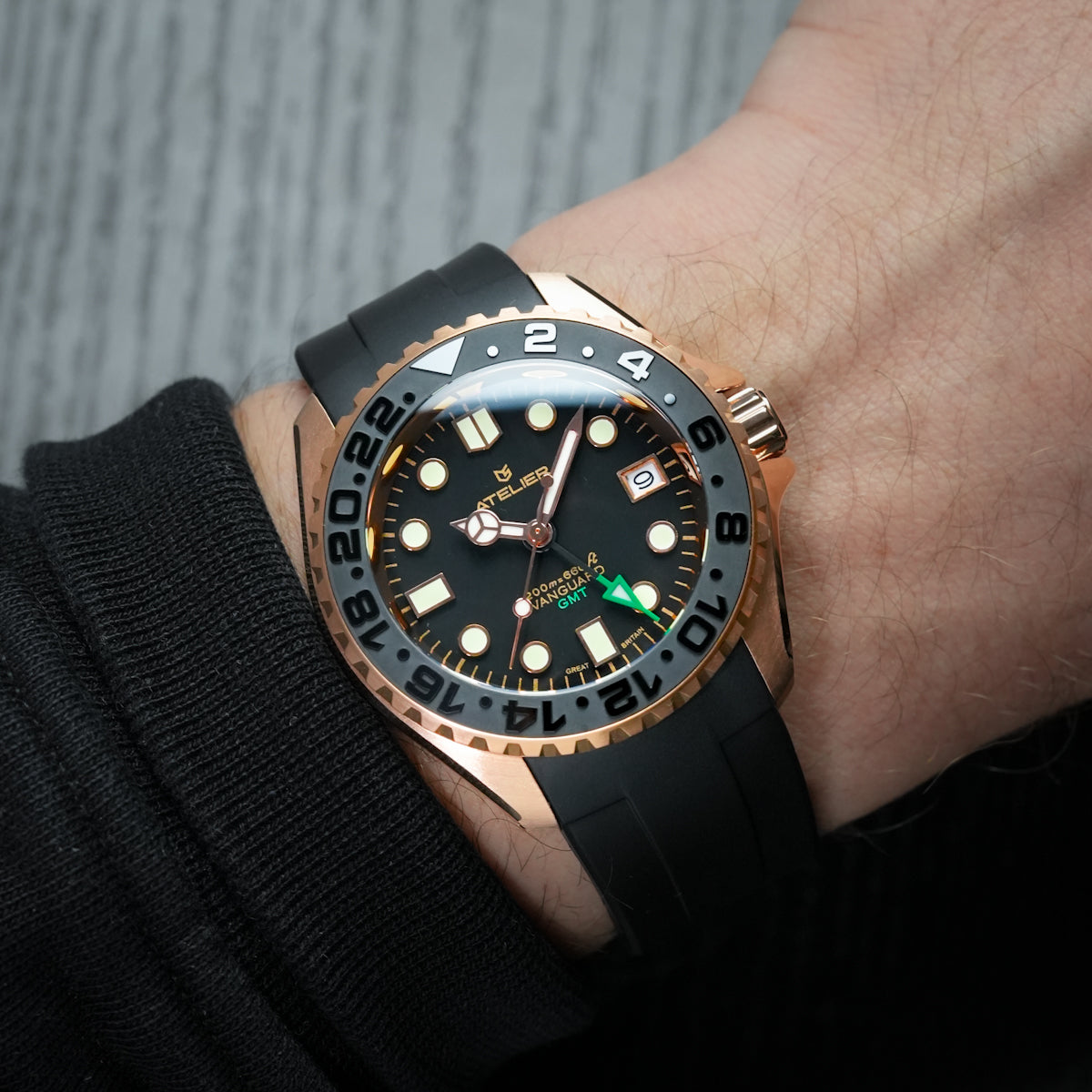 GMT watch wrist shot