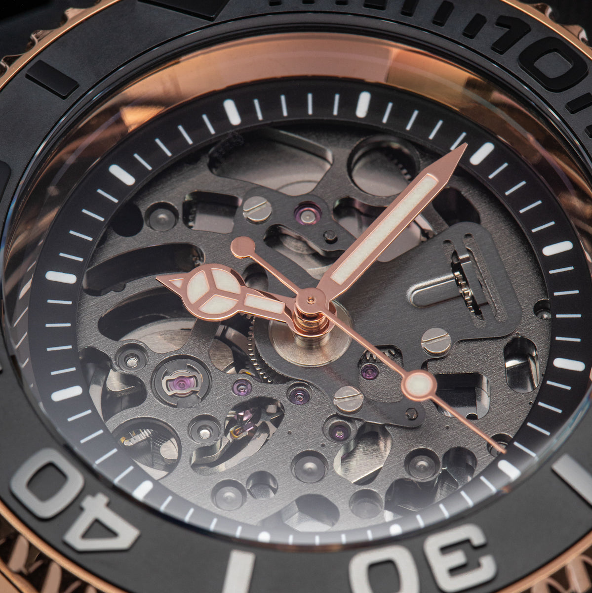 marco shot of watch movement