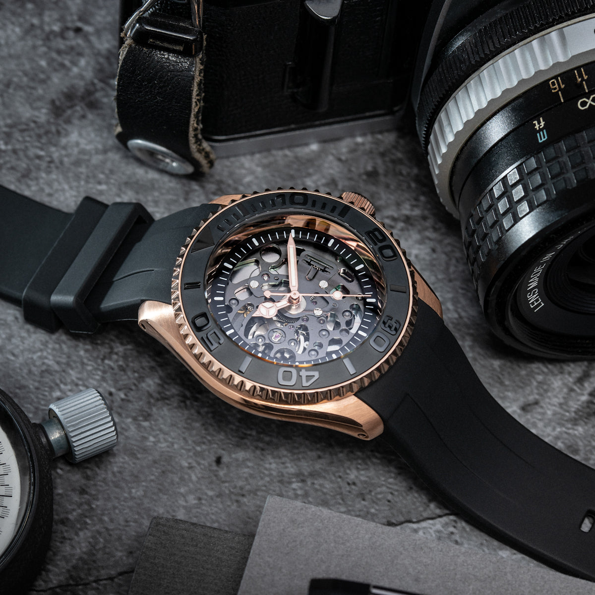 skeletonised watch movement