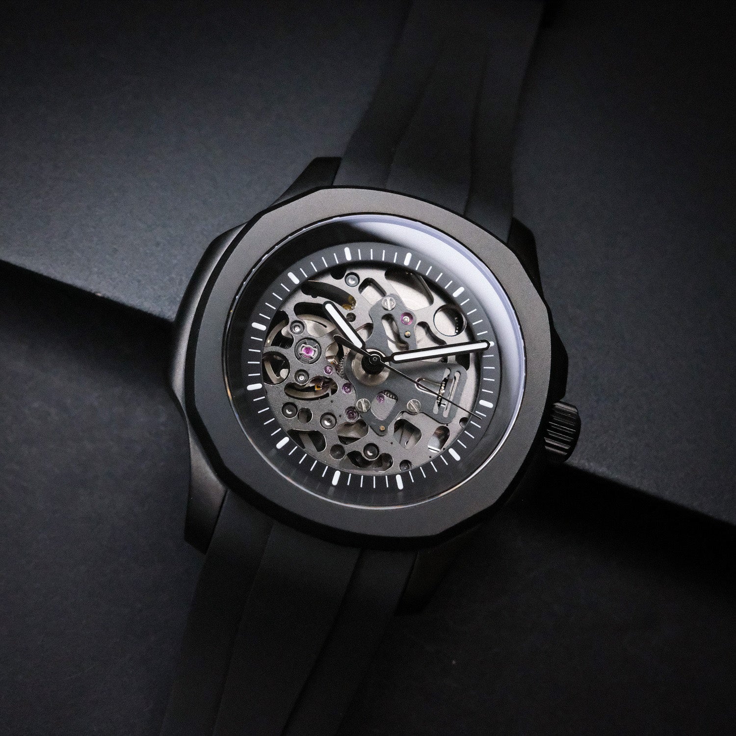 black nautilus watch